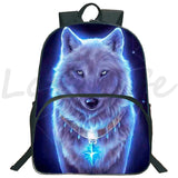 3D Lion Wolf Backpack Kids School Rucksack Casual Travel Mochila
