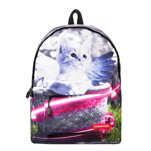 3D Animal Printed Laptop Backpack for Teenage Boys Girls School Bags