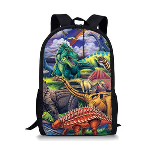 3D Dinosaur Pattern Boys School Bags Waterproof Backpacks