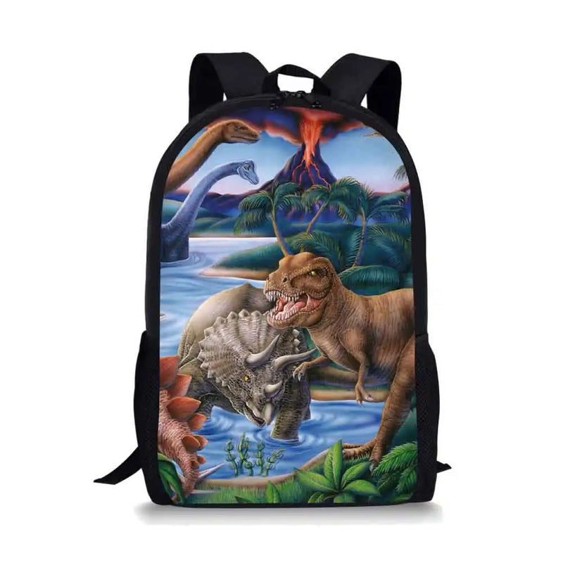 3D Dinosaur Pattern Boys School Backpack Waterproof