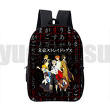 3D Anime Bungou Stray Dogs Backpack 16 Inch School Bag for Teenage Girls