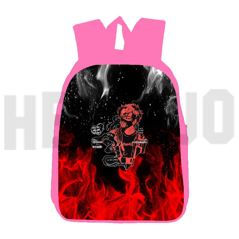 3D Anime Corpse Husband Backpack 12/16 Inch Pink Teen Travel Pack
