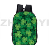 3D Anime Irish Clover Bag St. Patrick's Backpacks