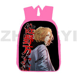 Anime Tokyo Revengers Backpacks for Girls 12/16 Inch Pink Bookbag
