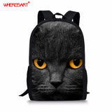 3D Cat School Bags Pets Printing Children School Accessories Student School Shou