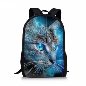 3D Cat School Bags Pets Printing Children School Accessories Student School Shou