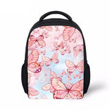 3D Butterfly Printing Kids School Bags, Pink Children Small T