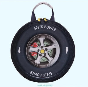 3D Car Tire School Bag Style Children's Backpack 24X24X13CM
