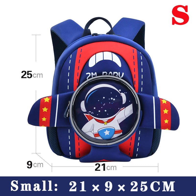 3D Cartoon Astronaut Dinosaur Unicorn Backpack For Kids School