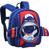 3D Cartoon Astronaut Dinosaur Unicorn Backpack For Kids School