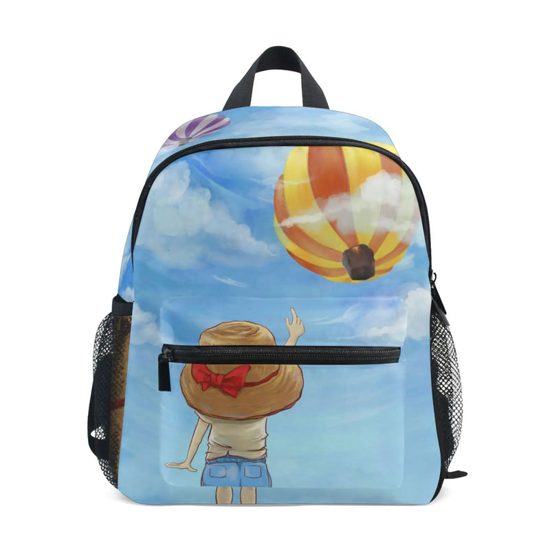 3D Cartoon Kids Backpack for Boys Girls, Polyester School Bag
