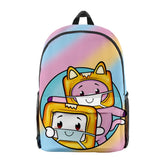 3D Cartoon Lankybox School Bag Children Backpack Boys Girls Oxford Waterproof