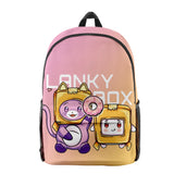3D Cartoon Lankybox School Bag Children Backpack Boys Girls Oxford Waterproof