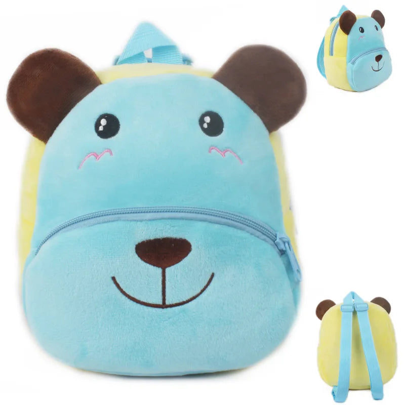 3D Cartoon Plush Kids Backpack for Boys and Girls