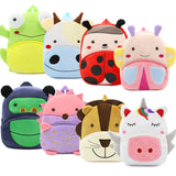 3D Cartoon Print Plush Kid Backpack School Bags Boys Girls