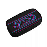 3D Cassette Pen Box Zipper Pencil Case Student School Anime Stationery Bag Gift