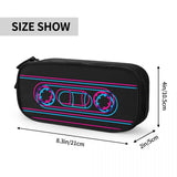 3D Cassette Pen Box Zipper Pencil Case Student School Anime Stationery Bag Gift