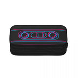 3D Cassette Pen Box Zipper Pencil Case Student School Anime Stationery Bag Gift