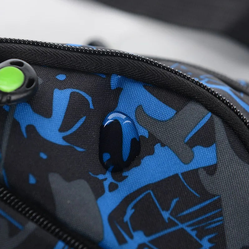 3D Colorful Print Waist Bags Waterproof Packs Hip Belt Bags