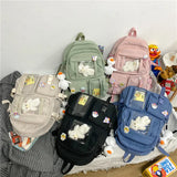 3D Doll Women Backpack Harajuku Female School Bag Large Capacity