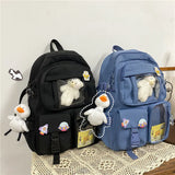 3D Doll Women Backpack Harajuku Female School Bag Large Capacity