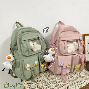 3D Doll Women Backpack Harajuku Female School Bag Large Capacity