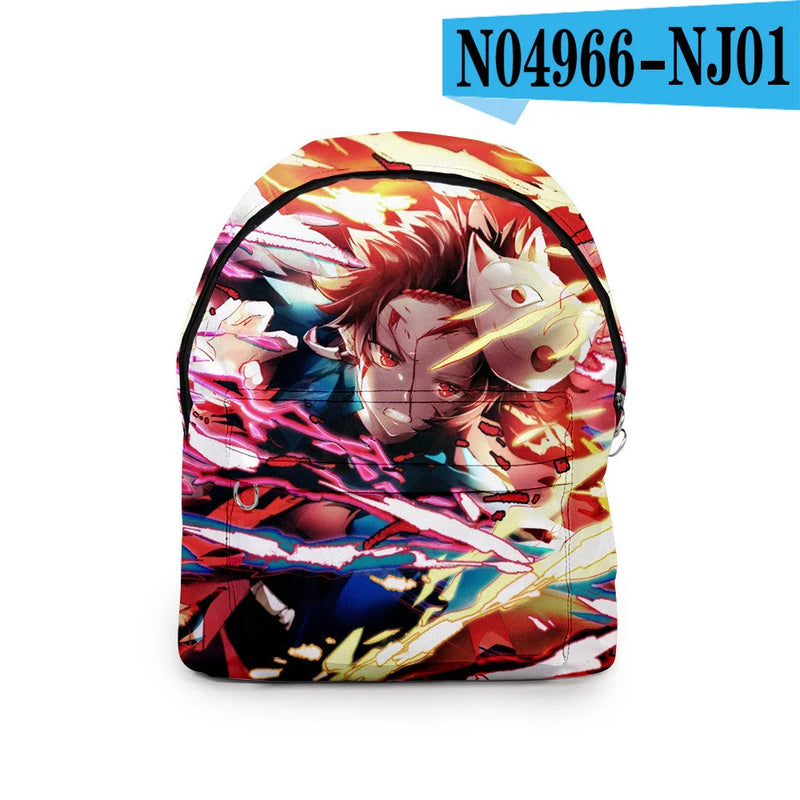 3D Demon Slayer Backpack Women Large Capacity Teen Girl Shoulder Bag