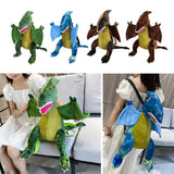 3D Dinosaur Plush Backpack Soft Storage Birthday Gift Pack