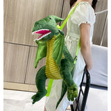 3D Dinosaur Plush Backpack Soft Storage Birthday Gift Pack