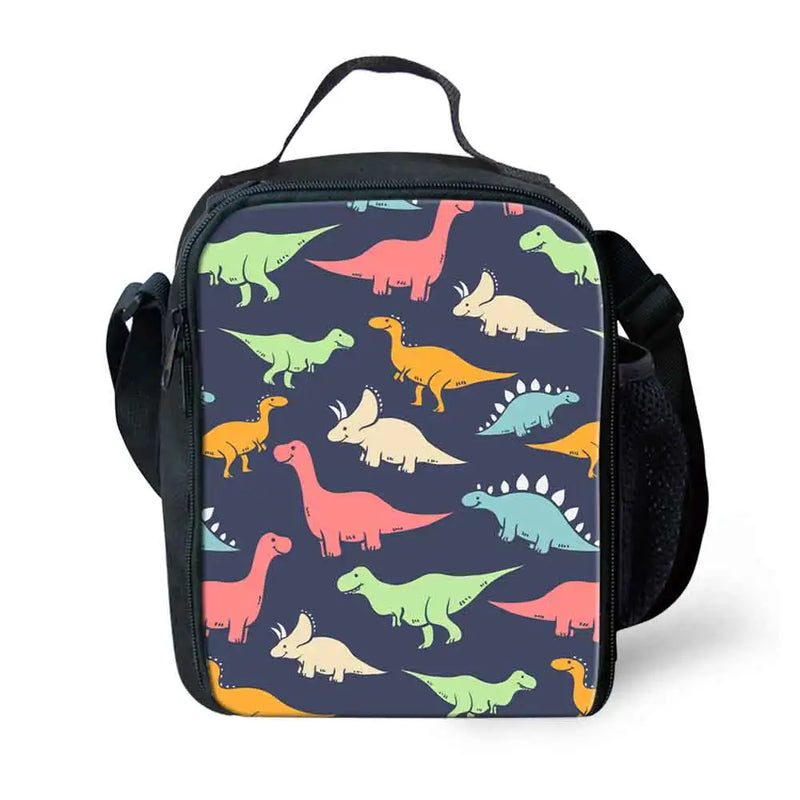 3D Dinosaur Print Large Lunch Bag Cooler Boys Lunch Box For Kids