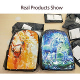 3D Horse Print Kids Backpack Unicorn School Bags Set Dropship