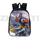 3D Fire Garena Backpack Assault Game Backpack Women 12/16 Inch Laptop Travel Pac