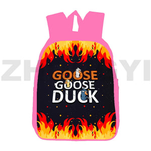 3D Goose Goose Duck Backpacks 12/16 Inch Cartoon School Bags for Girls
