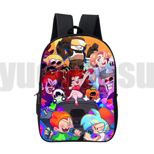 3D Friday Night Funkin Backpack Unisex Schoolbags Waterproof Bag Kids Rucksack