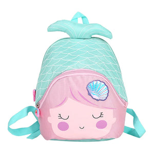3D Little Mermaid Princess School Bags for Girls Kindergarten Children Backpacks