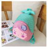 3D Little Mermaid Princess School Bags for Girls Kindergarten Children Backpacks