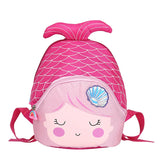 3D Little Mermaid Princess School Bags for Girls Kindergarten Children Backpacks