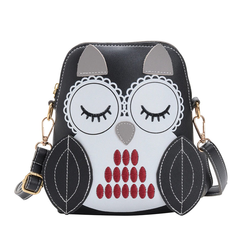 3D Owl Kids Messenger Bag Multicolor Small Handbags