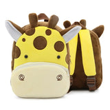 3D Plush Cartoon Kids Backpacks Kindergarten Bee Giraffe Animal School Bags