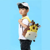 3D Plush Cartoon Kids Backpacks Kindergarten Bee Giraffe Animal School Bags