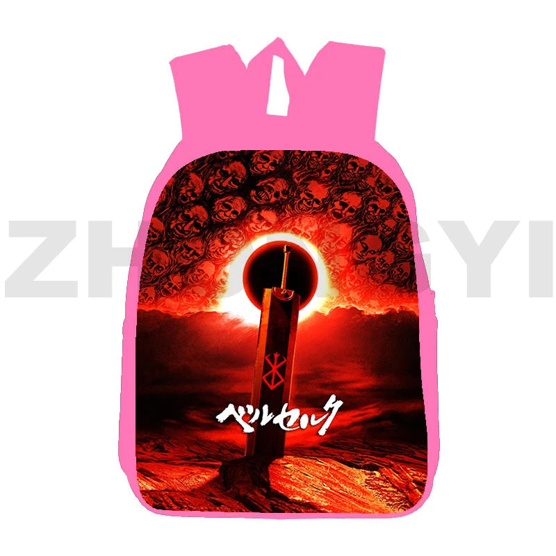 Berserk Guts Backpack Teenagers Zodd Schoolbag Pink