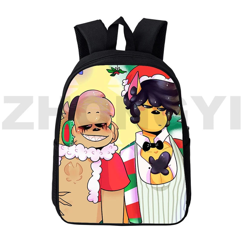 3D Print Cartoon Mikecrack Backpack 12/16 Inch Los Compas Bag Teenagers