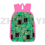 3D Print Electronic Chip Backpack 12/16 Inch Anime Pink