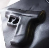 3D Print Gun Clutch Women Bag Evening Leather Handbags