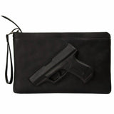 3D Print Gun Clutch Women Bag Evening Leather Handbags