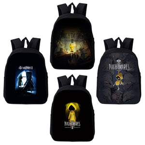 3D Print Little Nightmares 2 Backpack Children School Bags Teenages Daily Knapsa