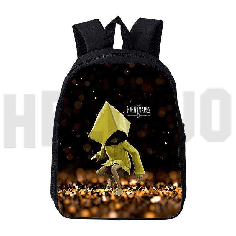 3D Print Little Nightmares 2 Backpack Children School Bags Teenages Daily Knapsa