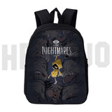 3D Print Little Nightmares 2 Backpack Children School Bags Teenages Daily Knapsa