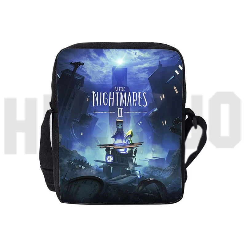 3D Print Little Nightmares 2 Shoulder Bags Women Zipper Canvas Handbag