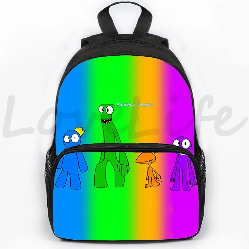 3D Print Rainbow Backpack School Bag Boys Girls Backpacks